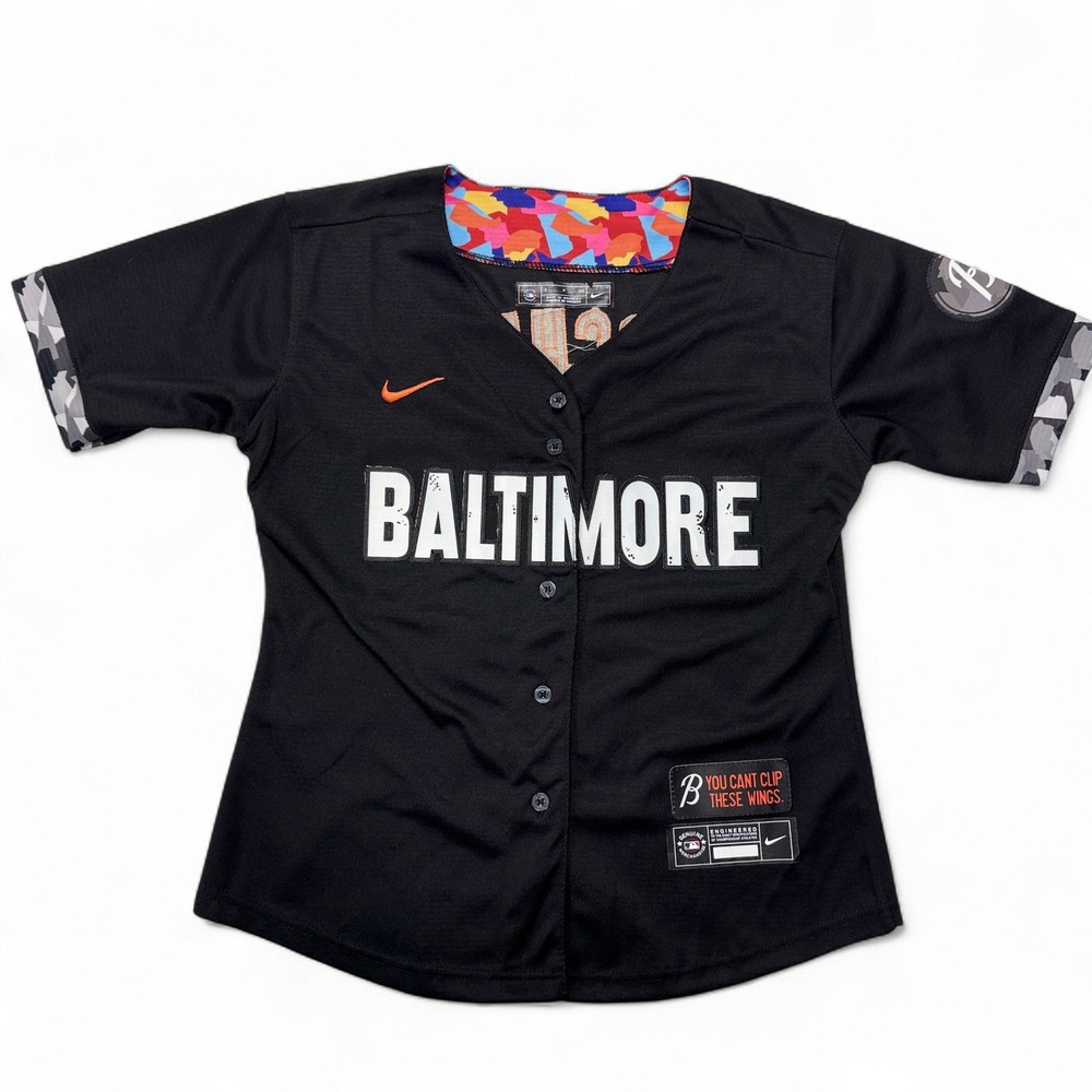Baltimore Orioles Adley Rutschman City Connect Black Nike Jersey Womens Small‎